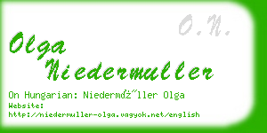 olga niedermuller business card